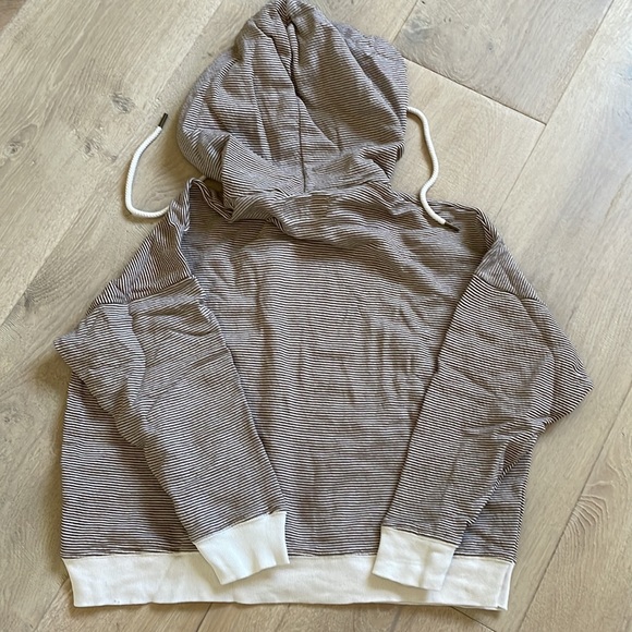 The Great. The Teammate Hoodie Cider Stripe. Size 0. - Picture 3 of 6